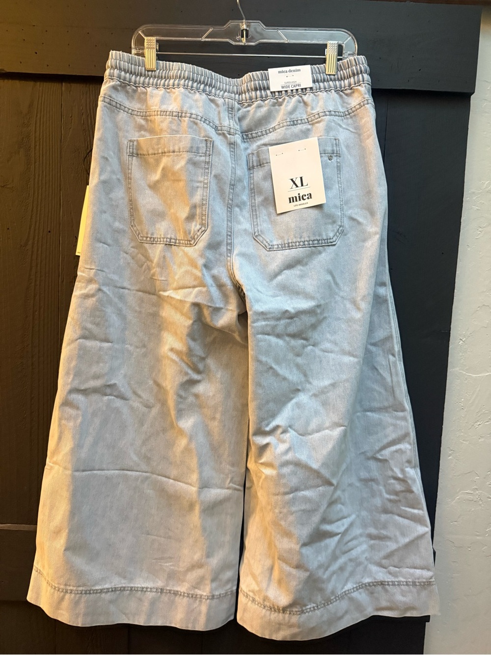 mica Washed Light Blue Wide Leg Jeans - Picture 3 of 3